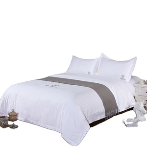 Parure <span class=keywords><strong>de</strong></span> lit <span class=keywords><strong>de</strong></span> luxe pour hôtel, taille King, 100% <span class=keywords><strong>coton</strong></span>, draps brodés doux, 60 <span class=keywords><strong>fils</strong></span>, <span class=keywords><strong>satin</strong></span>, personnalisable - Product Image 1