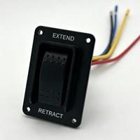 Interrupteur à bascule momentané DPDT (ON)-OFF-(ON) extensible et rétractable 12V 20A IP66 pré-câblé pour vérin linéaire de support de caravane