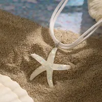 Chaînes de fil de bohême avec grand pendentif étoile de mer collier pour femmes à la mode y2k collier de plage 2025 accessoires de cou bijoux de mode