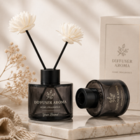 Bouteille d'arôme en verre à étiquette privée, logo personnalisé, diffuseur rechargeable pour les marques de parfums d'intérieur