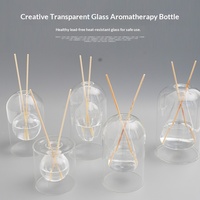 Diffuseur d'huiles essentielles de luxe sans flamme en verre borosilicate double couche, diffuseur de parfum d'intérieur, bâtonnets diffuseurs