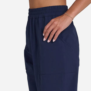 Vêtements OEM Logo personnalisé Canvas Pantalon d'été formel à jambes larges en polyester à taille élastique Pantalon de golf long à séchage rapide - Product Image 3