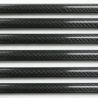 Tube en fibre de carbone 22 mm 3K, tissage uni/twill, léger, haute résistance, diamètre personnalisé pour détecteur de métaux ED, tige de poteau
