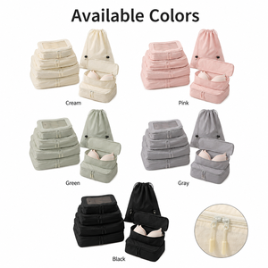 Logo personnalisé, 7 pièces, cubes de rangement imperméables, organisateur de voyage, OEM ODM, vente en gros, grande capacité, étuis de rangement pour bagages, nylon, valise - Product Image 6