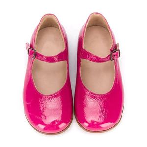 Scarpe di Alta Qualità per Bambine di Marca, Ballerine Piatte in Vernice <span class=keywords><strong>Rosa</strong></span> Fucsia con Cinturino a Fibbia - Product Image 2