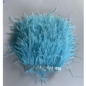 Plumes décoratives pour couture, garniture de 4 à 9 cm, plumes d'autruche épaisses à 2 plis, franges pour costumes de carnaval, vêtements pour femmes, décoration de fête - Product Image 1