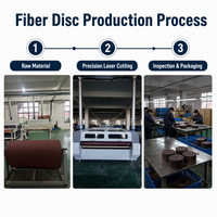 Disque à fibres en oxyde d'aluminium rouge agressif REX 125x22mm, alésage 7/8'', certifié ISO9001, directement de l'usine, pour le travail des métaux et de l'acier