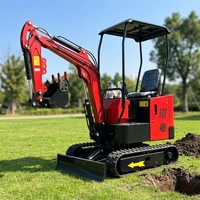 Mini-excavatrice sur chenilles certifiée CE EPA Euro5 de 1 à 3 tonnes avec moteur et pompe à haute puissance de creusement et engrenage PLC, livraison gratuite
