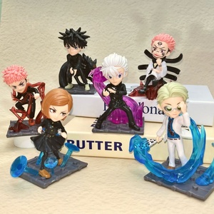 Six figurines Qversion Jujutsu Kaisen de Gojo <span class=keywords><strong>Satoru</strong></span> en forme de combat, figurines d'anime japonaises de collection, ornements de bureau - Product Image 1