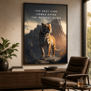 Stampa Artistica da Parete con <span class=keywords><strong>Tipografia</strong></span> Motivazionale Leone, Ritratto Animale con Citazione per Ufficio, Studio, Man Cave, Arredamento Moderno - Product Image 2