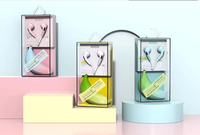 Écouteurs intra-auriculaires de type C avec principe de voix dynamique Écouteurs filaires mignons avec pochettes bananes pour l'aviation sportive