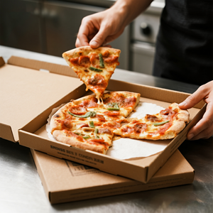 1000 gói 9 10 11 12 14inch bánh pizza hộp, nâu sóng tông vận chuyển an toàn - Product Image 2