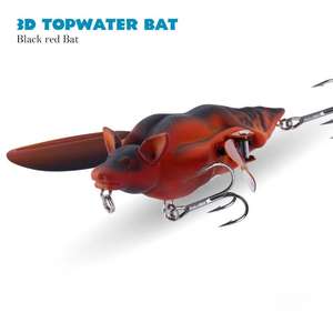 Biomimétique 3D chauve-souris Luya chauve-souris flotteur 95mm 28g son balançant natation Style trois crochets basse aiguillat - Product Image 6