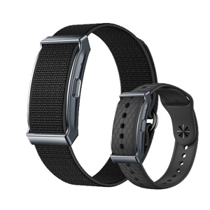 Bracelet intelligent sans écran, bande en tissu noir, moniteur de fréquence cardiaque, moniteur d'oxygène sanguin, suivi de la santé, équipement de fitness portable - Product Image 5