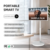 Kiosque à batterie mobile VETO 24 27 32 pouces avec support de bureau/mobile, écran Android 4K UHD avec caméra pour maison et appartement