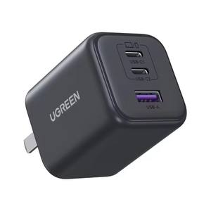 Chargeur USB C UGREEN 45W (technologie GaN) <span class=keywords><strong>PPS</strong></span> 3 ports, chargeur super rapide, noir mat, bloc de chargeur mural pour Galaxy S25/S24 Ultra - Product Image 1