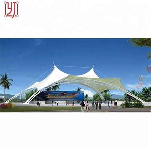 Structure de gazebo paysager Plaza avec membrane en PVDF PTFE, auvent de terrasse - Product Image 1