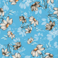 Tela Crepé de Poliéster Koshibo Chifón Africana, Nuevo Diseño de Prendas con Estampado Floral 3D, Estilos de Impresión Digital para Vestidos de Novia