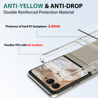 Pour Motorola Razr 2024/2025/Razr 60 Étui transparent Anti-rayures Antichoc Plaque arrière avec protection anti-jaunissement