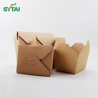 Boîtes en papier à emporter pour déjeuner Boîtes d'emballage d'ailes de poulet de qualité alimentaire avec poignée To Go Container