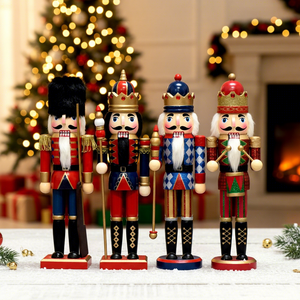 Décoration de table festive en bois, figurine décorative de Noël en bois - Product Image 1