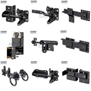 Schwerlast-Fassriegel aus schwarzem Stahl, Neuheit für Holz-, Vinyl-, Zaun- und Gartentüren, mit Vorhängeschlossöffnung - Product Image 6