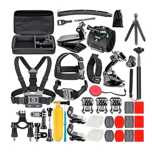 Yiscaxia 50 in 1 Action Camera Accessories kit Wrist Mount Strap/ Case/ Tripod/ Bracket/ Screw/ Pads for Gopro Hero Max 10 9 8 7
