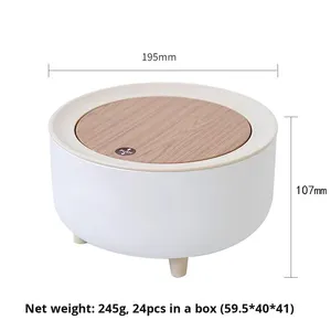 <span class=keywords><strong>Mini</strong></span> <span class=keywords><strong>Cestino</strong></span> in Plastica con Coperchio a Pressione e Gambe Alte per Soggiorno, Camera da Letto, Cucina e Ufficio - Product Image 6