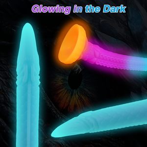 Dildo réaliste en silicone liquide en forme de longue tentacule de pieuvre, pénis de monstre dragon, <span class=keywords><strong>plug</strong></span> anal lumineux avec ventouse pour stimulation du point G - Product Image 4