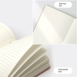 Cuaderno/Agenda de Cuero A5 Macaron con Hojas Sueltas, Diseño Simple de Matriz de Puntos, Tapa Dura, para Negocios, Oficina, Escuela - Product Image 4