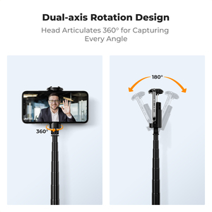 <span class=keywords><strong>K</strong></span>&<span class=keywords><strong>F</strong></span> Concept X96 - Trípode Telescópico de Aleación de Aluminio de 1.75m con Rotación de 360 Grados y Control Remoto Recargable de 9 Teclas - Product Image 3