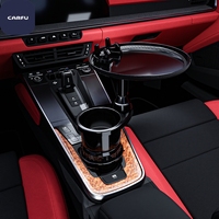 Table de service rotative pour voiture avec porte-gobelet extensible, accessoires d'organisation intérieure multifonctionnels