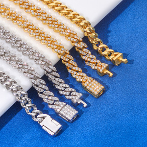 Factory OEM ODM HipHop Moissanite Bracelet 6mm Chain Fine Luxury Jewelry Women <b>Men</b> 925 Sterling Silver Link Chain Cuban Bracelet - Product Image 6