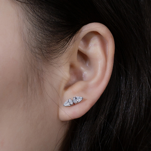 ต่างหูเพชรทรงลูกแพร์เงินแท้ S925 รุ่น MSE-933 จาก Messi Jewelry สำหรับผู้หญิง - Product Image 5