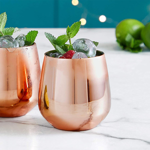 Gobelet en acier inoxydable poli miroir incassable de 550 ml (18 oz) – Polyvalent pour vin, bière, bar, martini et cocktails - Product Image 2