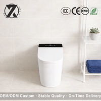 Les familles européennes adorent la toilette intelligente avec télécommande, drain S-trap, siège chauffant, fixation au sol, toilette connectée pour maison intelligente, garantie de 2 ans