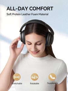 Auriculares Supraaurales 1MORE con Cancelación Activa de Ruido, Calidad de Sonido Hi-Fi, Orejeras Negras y Rojas - Product Image 5