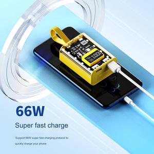 HDL OEM Diseño transparente Banco de energía 20000mAh Cable incorporado LED Carga rápida Banco de energía Cargador portátil para <span class=keywords><strong>iPhone</strong></span> - Product Image 6
