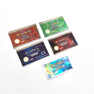 FRA French FireRed LeafGreen Ruby Emerald Sapphire Version Holographic Metallic Wired <b>Game</b> Cartridge Stickers for <b>Game</b> Boy - Product Image 1