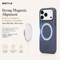 Casing Ponsel Kulit Kaviar Asli Magnetik untuk iPhone 18 17 16 Pro Max dengan Tombol Foto AI Logo Kustom OEM