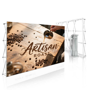 Triển lãm thương mại di động biểu ngữ đứng vải hiển thị quảng cáo tường nhuộm thăng hoa triển lãm Popup Backdrop hiển thị đứng - Product Image 4