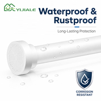 YIJIALE Tringle de Douche à Tension Améliorée 800k par Mois, 25mm, 0.7-2.1m, Extra Épaisse, à Ressort, Antirouille, Moderne, en Métal pour Salle de Bain