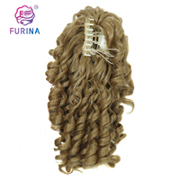 Extensions de queue de cheval avec pince colorée, tissage synthétique bouclé et populaire, queue de cheval avec clip coloré, pour femmes,