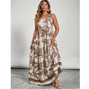 Abito Lungo Maxi Stile Hawaiano <span class=keywords><strong>Aloha</strong></span> Personalizzato per Donna, Stampa Floreale Tropicale, 100% Rayon, Linea A, Taglie Grandi, Stile a Strati per Vacanze - Product Image 4