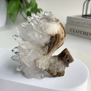 Vente en gros : Mini écureuil en cristal de quartz clair poli, pierre de guérison naturelle, ornement artisanal pour la décoration - Product Image 5