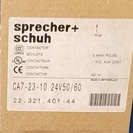 คอนแทคเตอร์ Sprecher+schuh รุ่น Ca7-23-10 100 แอมป์ 3 เฟส AC 50 เฮิรตซ์ ติดตั้งบนราง DIN ผลิตในสวิตเซอร์แลนด์ - Product Image 2