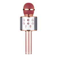 Microphone karaoké Bluetooth 858 pour la maison, microphone sans fil portable