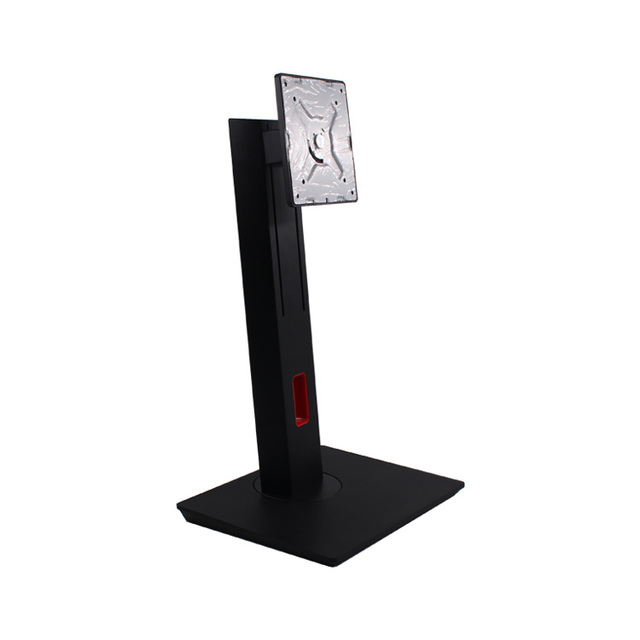 Single LCD Computer Monitor Free-Standing Desk Stand Riser for 10'' to 22'' Screen with Swivel, Height Adjustable, Rotation