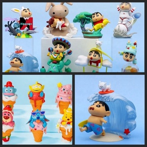 Crayon Shin chan Kem động vật 6 loại + 8 cảnh hình đặt Mô hình tượng sưu tập Máy tính để bàn trang trí quà tặng - Product Image 2