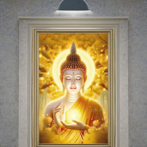 Qualidade Crystal <span class=keywords><strong>Buddha</strong></span> Canvas Impressão artística Cartaz Golden <span class=keywords><strong>Buddha</strong></span> Wall Hanging Decor Pintura a óleo Medium Frame Home Decor - Product Image 1